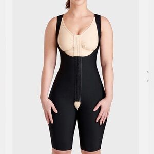 Marena Recovery Short Length Shaping Bodysuit- S Black
